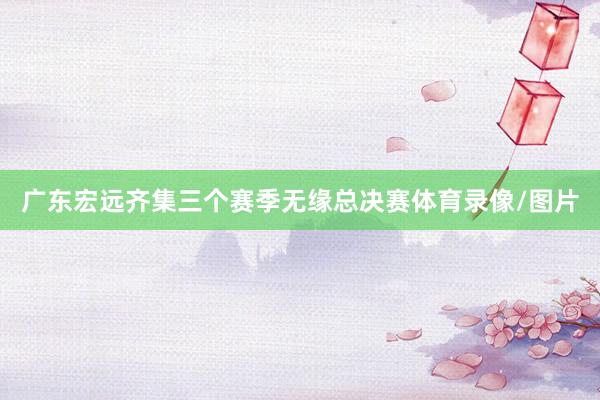 广东宏远齐集三个赛季无缘总决赛体育录像/图片