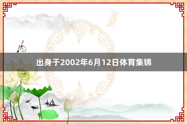 出身于2002年6月12日体育集锦