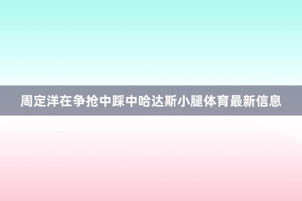 周定洋在争抢中踩中哈达斯小腿体育最新信息